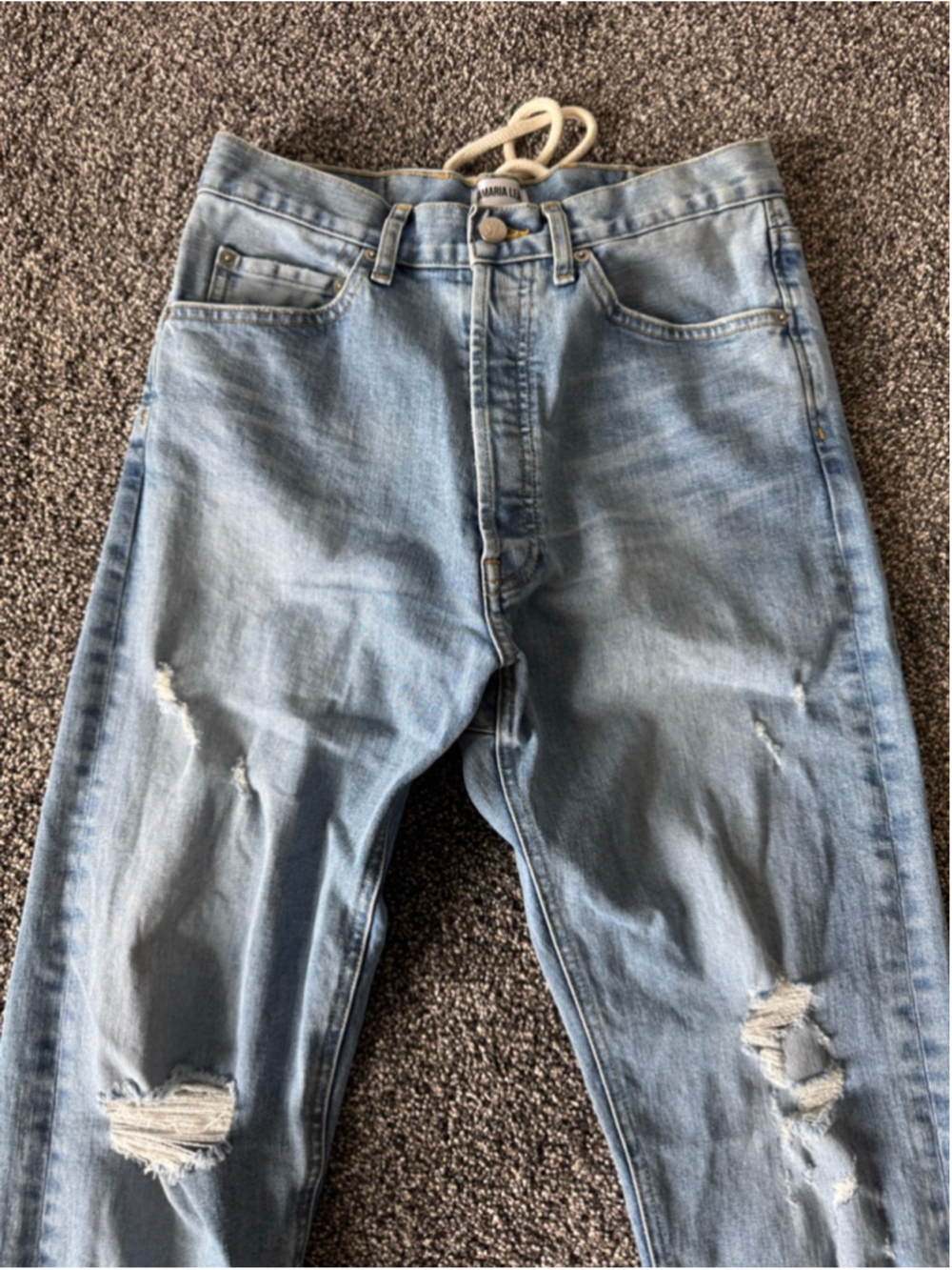 Women's SAMARIA LEAH SIGNATURE LACE-UP 'LEAH' JEANS Light Blue Size 29 - Picture 9 of 16